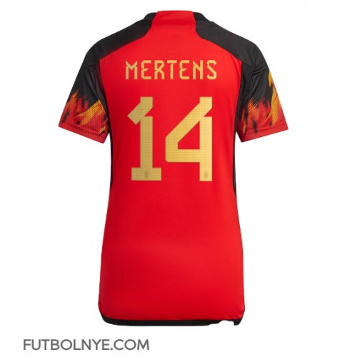 Camiseta Bélgica Dries Mertens #14 Primera Equipación para mujer Mundial 2022 manga corta